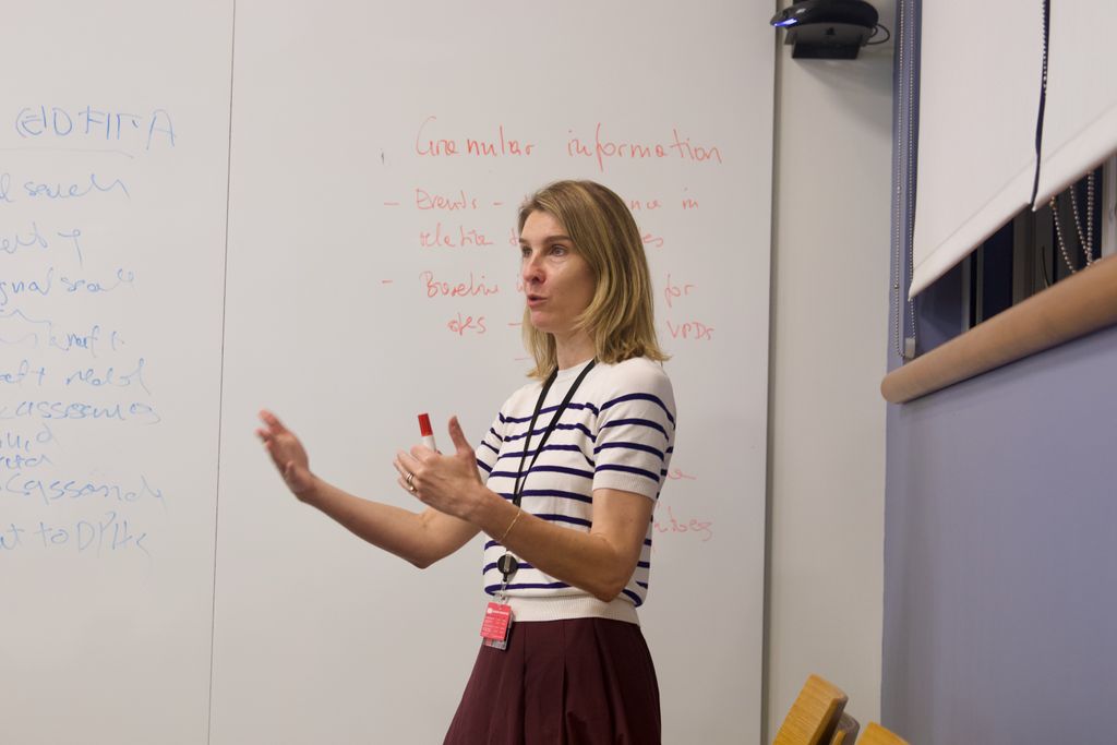 Britta Lassmann, BEACON editor-in-chief, provided guidance and feedback to the students throughout their summer practicum at CEID. Photo: Megan Jones