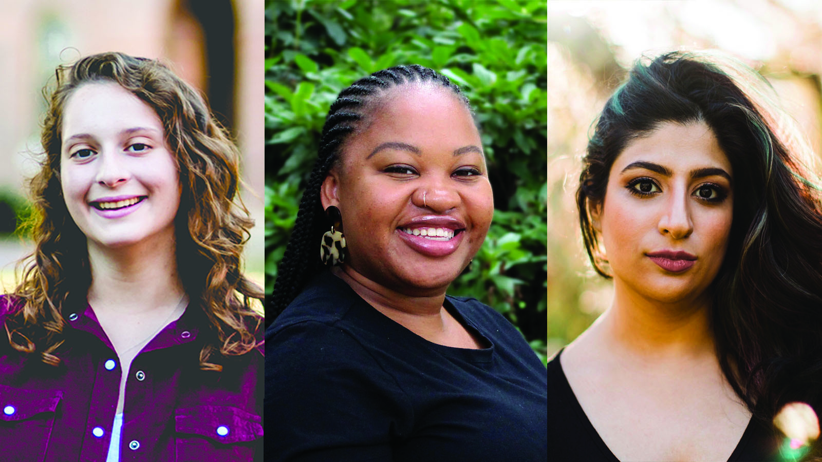 BUSSW students Florence Glynn, Greer Hamilton and Noor Toraif