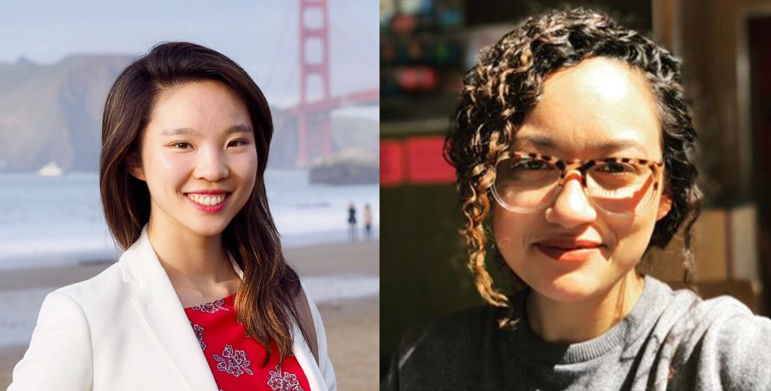 Head shots of Adrianna Spindle-Jackson and Amy Yao