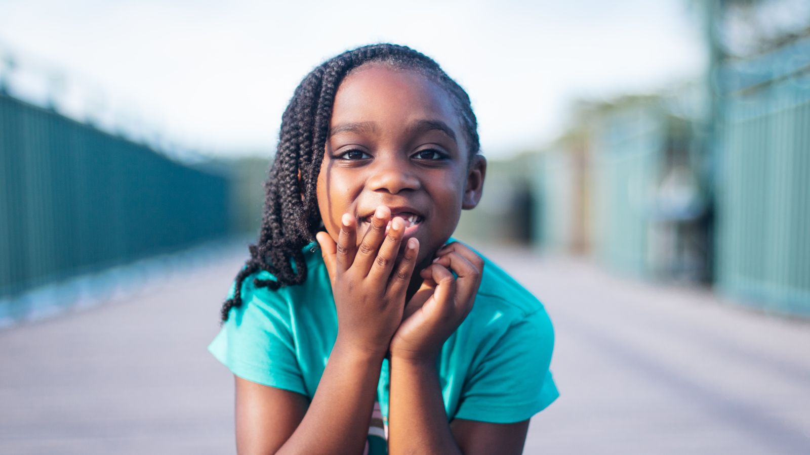 child-laughs-outside