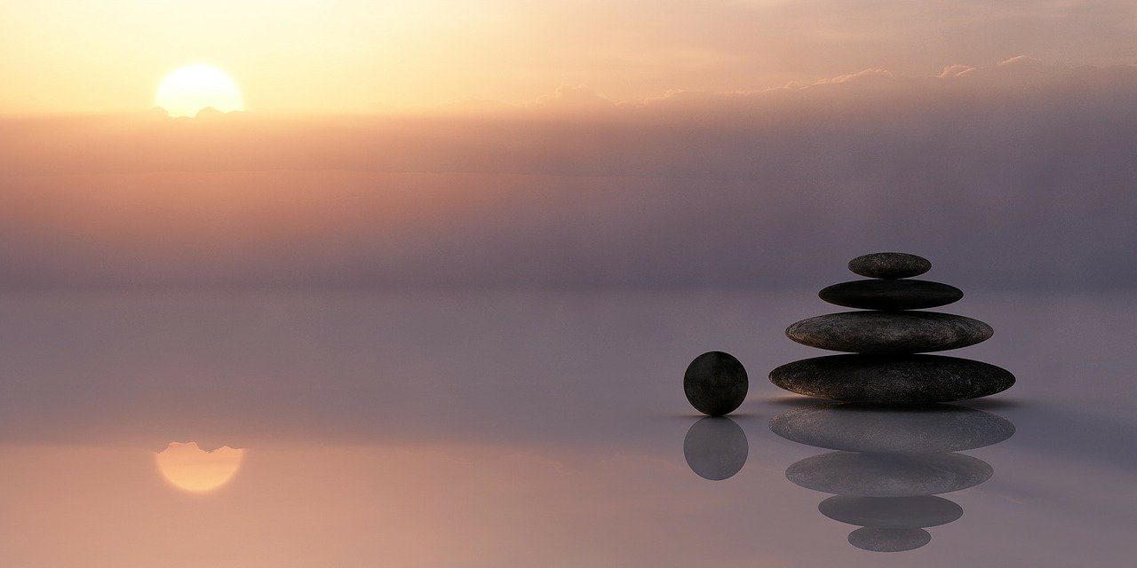 sunset and balancing rocks