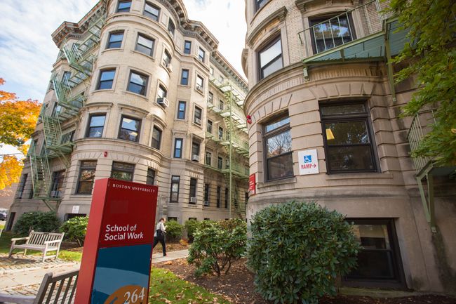 the exterior of Boston University School of Social Work – Charles River Campus