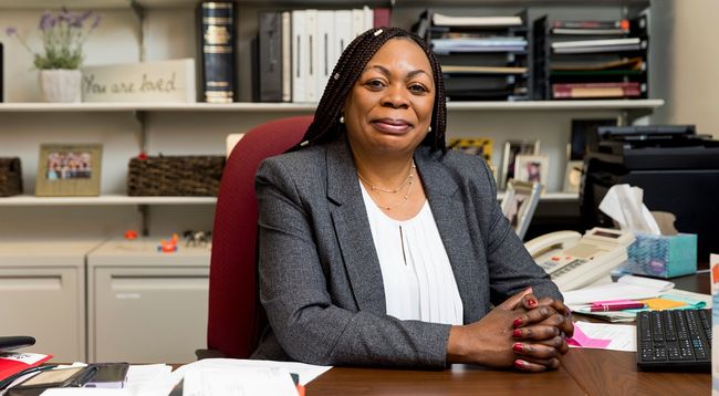 Photo of Margaret Lombe in office