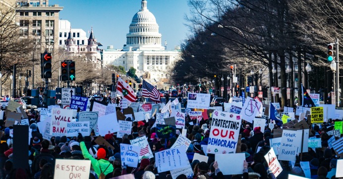 Midterm elections protesters on Capitol Hill