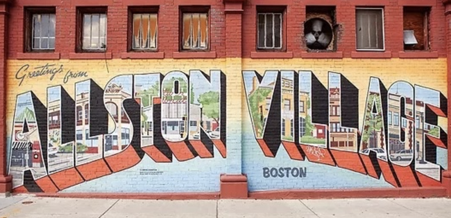 a mural in Allston, Mass.