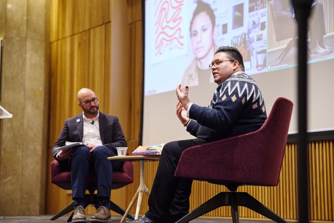 See Me! launch event featured speakers converse on stage