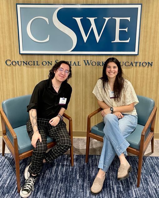 Photo of Montero-Murillo (left) and Vargas (right) at CSWE headquarters in Alexandria, Va