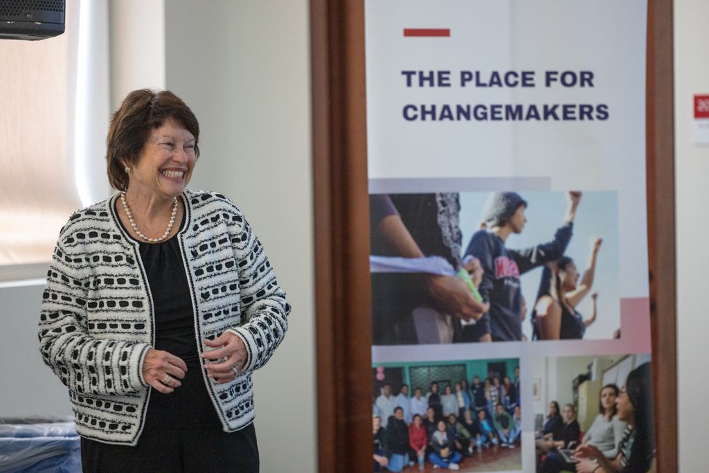 workshop presenter smiling