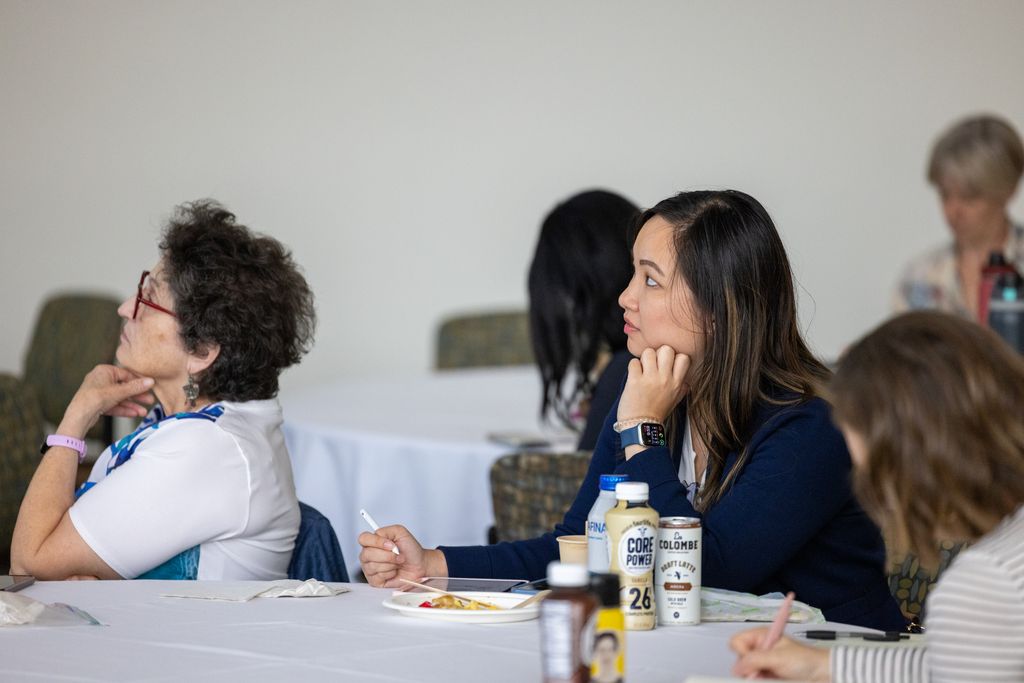 workshop attendees looking ahead