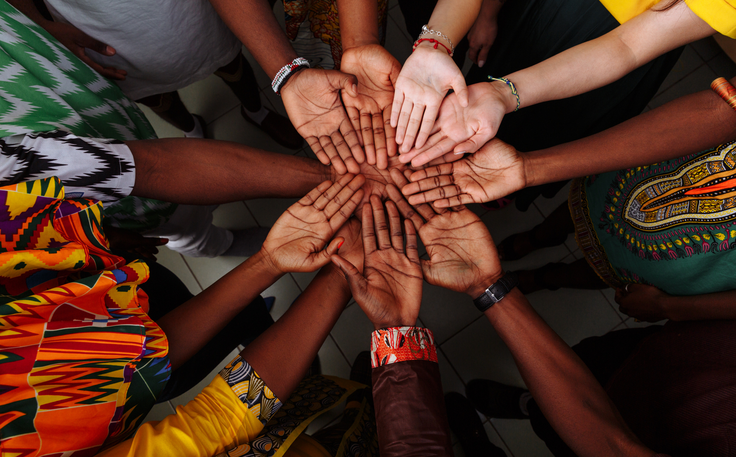 Palms racing up towards camera