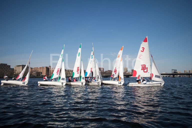 BU Sail boats on Charles River