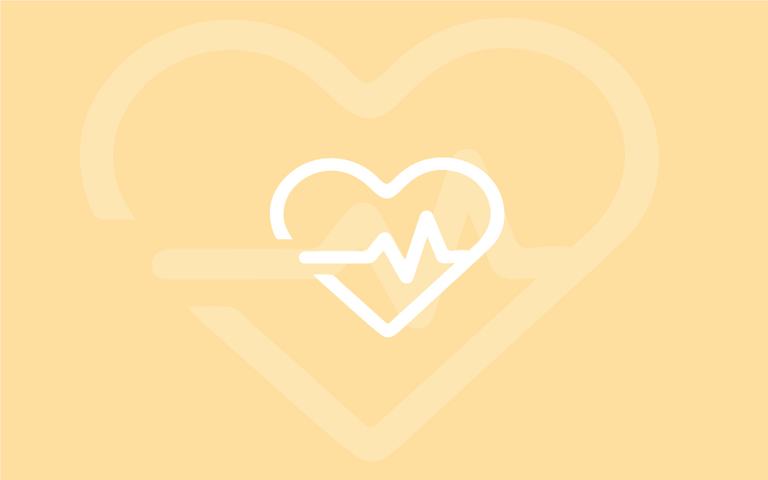 heart icon with pulse pressure waveform on yellow background