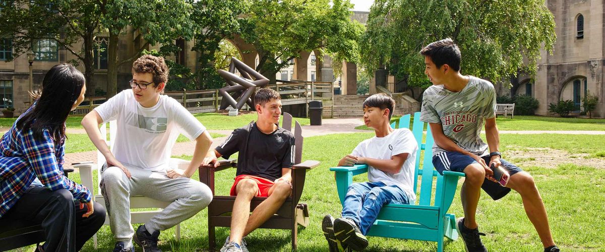 Boston University students hang out at BU Beach