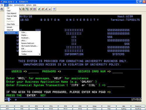 Customize a Terminal Session TechWeb Boston University
