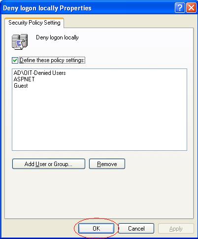 deny access 7