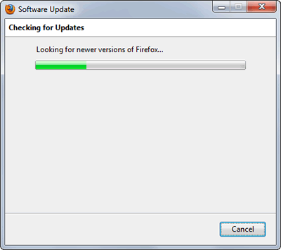 Firefox Checking for Updates...