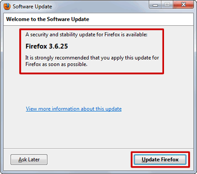 Firefox Update Available