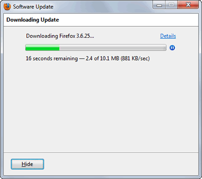Firefox Downloading Updates