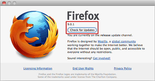 Update Firefox web browser