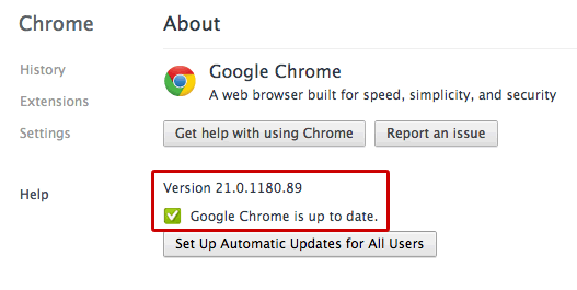 About Google Chrome version number