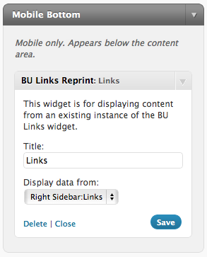 BU Links Reprint Widget