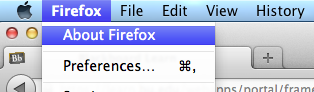 About Firefox Mac