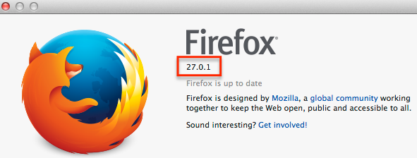 Firefox version number