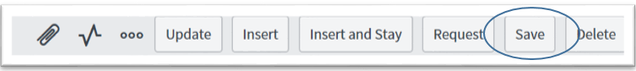 New resource request form - save button