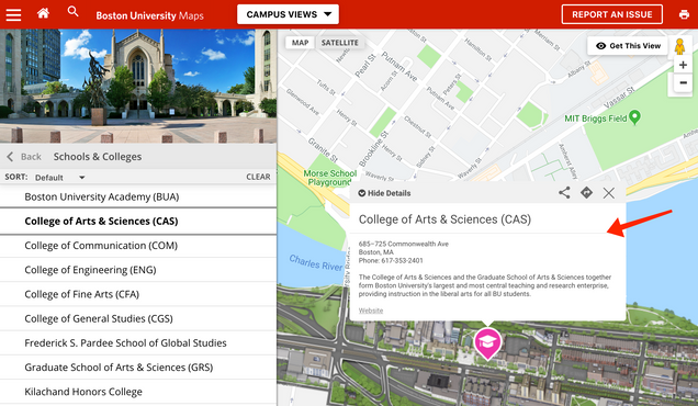 map of boston university Online Campus Map January 2019 Techweb Boston University map of boston university