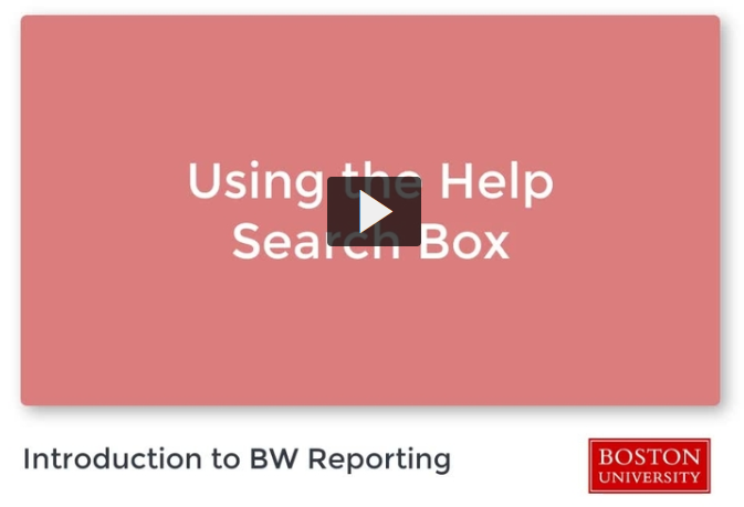  Click here to watch the video about the HELP search Box
