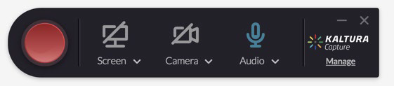 Kaltura Capture Recording Controls