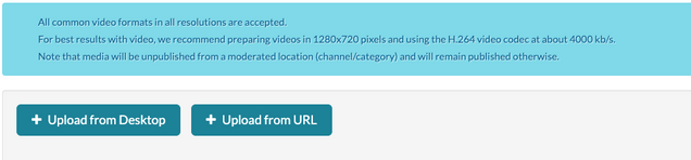 My Media Upload Screen