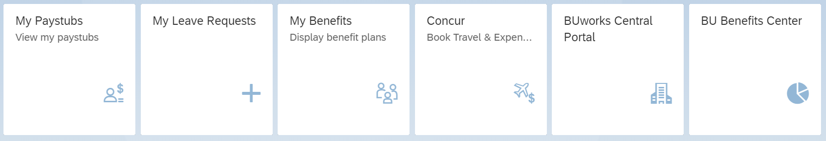MyBUworks Launchpad Applications