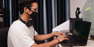 Student at laptop