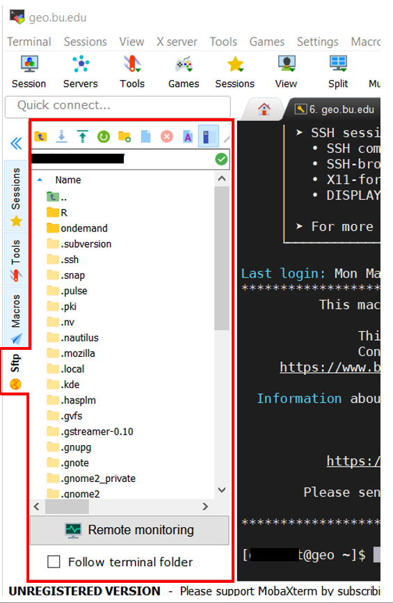 Transferring Files to/from your Desktop TechWeb Boston University
