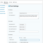 Change submit button text to "Proceed to Payment" in Form: Settings