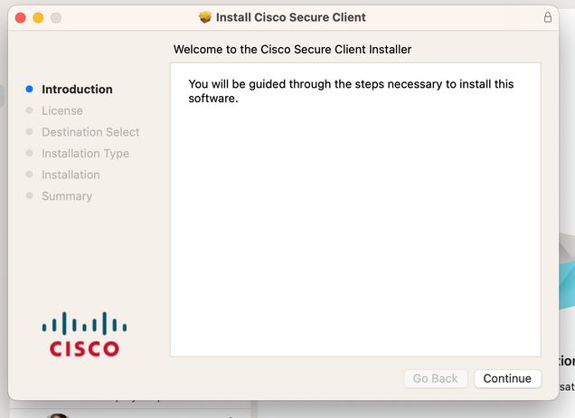 Running Cisco installer