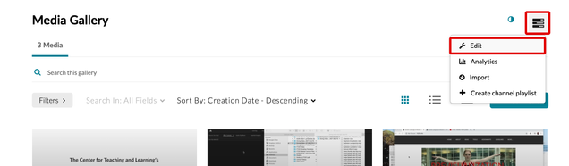 Click the Channel Actions icon, then select Edit.
