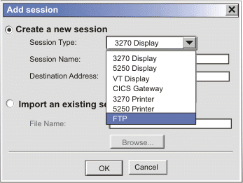 Add session window