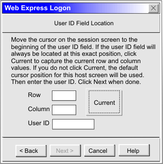 User ID Field Location