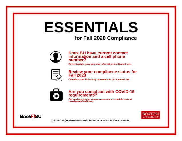 essentials for fall 2020 compliance graphic