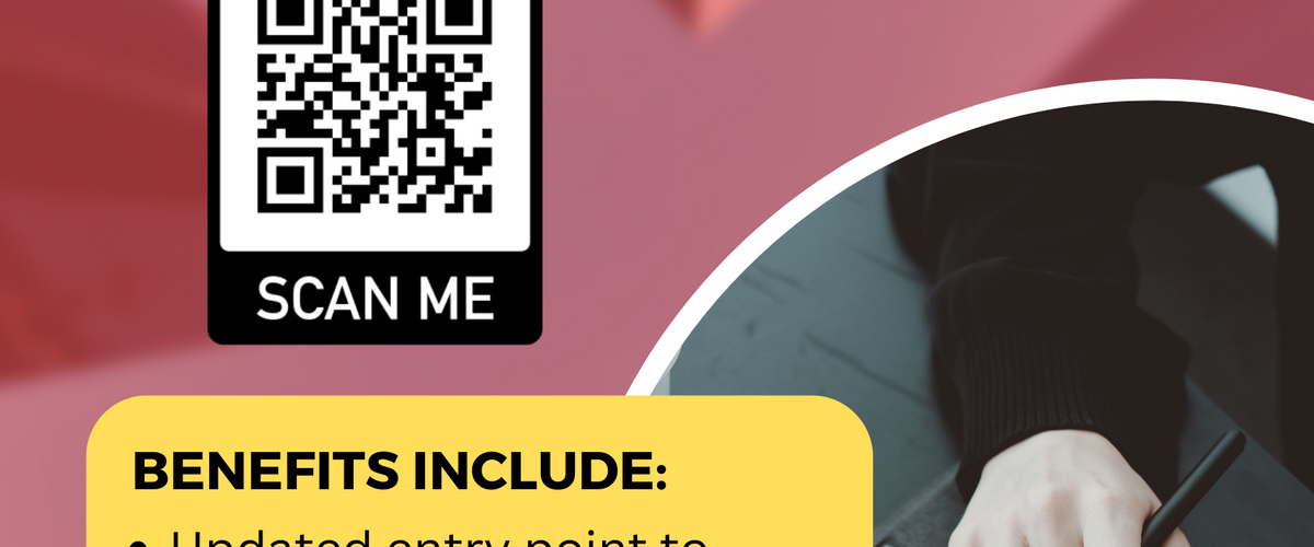 scannable QR code linking to more inforamtion about the MyBU student Portal entry point