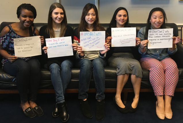 My fellow interns and I celebrating International Women's Day. We participated in Google's #OneDayIWill initiative.