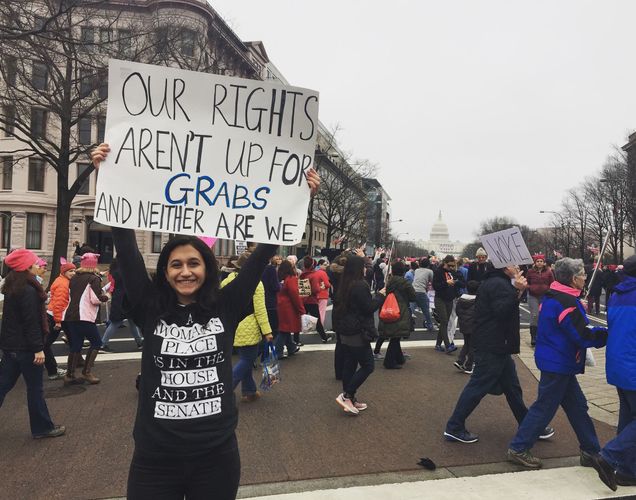 Alessia at the Women's March
