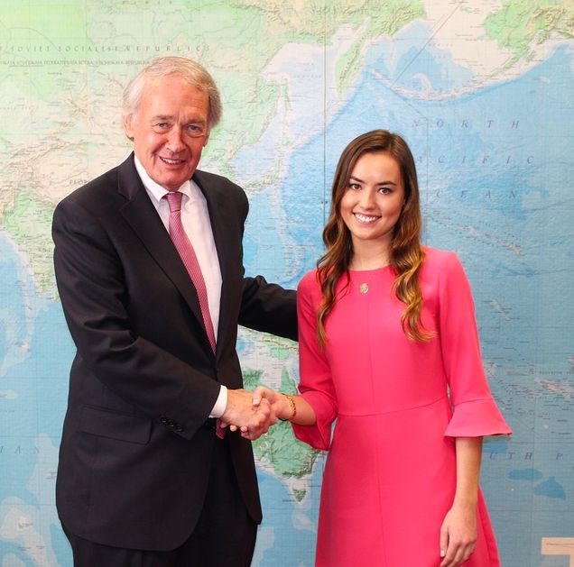 Taylor-Ann with Senator Markey
