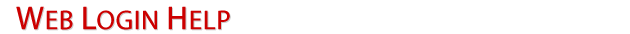 Web Login Help
