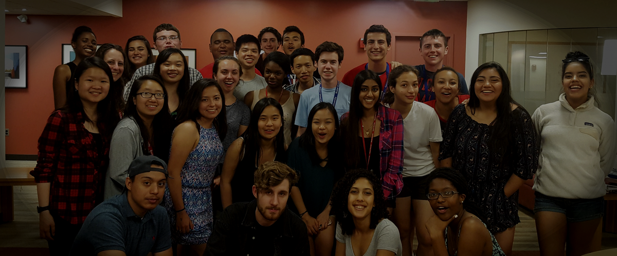 Shows a group of students
