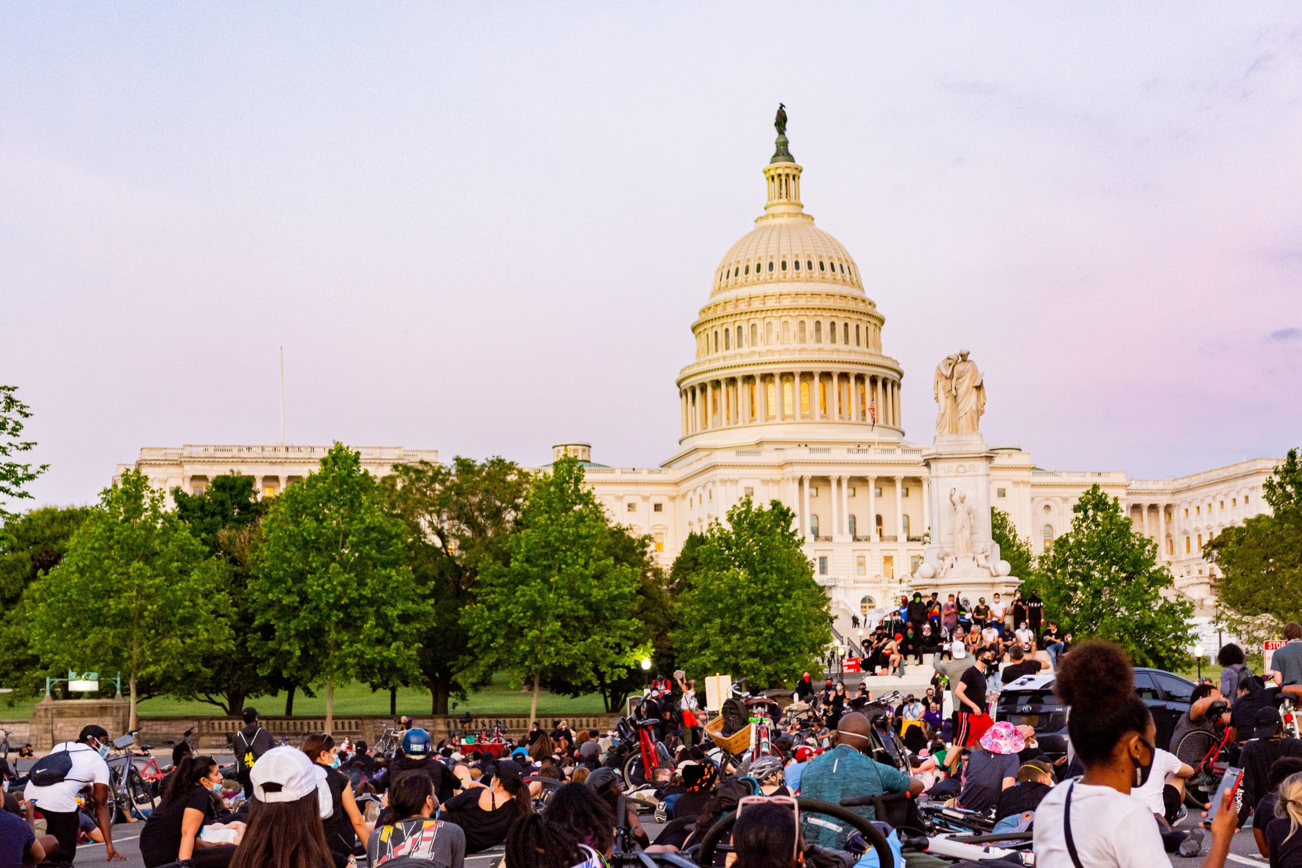 Capital Building with students infront of it