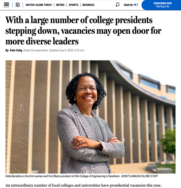 A screenshot of a Boston Globe article.