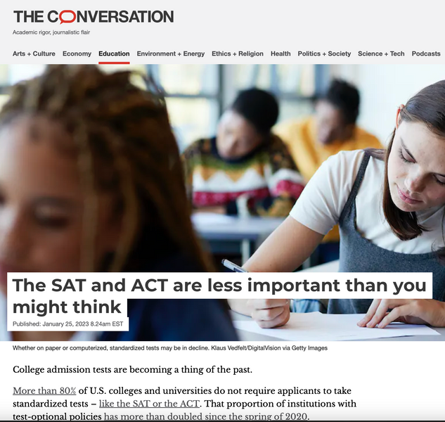 A screenshot of an article from The Conversation.